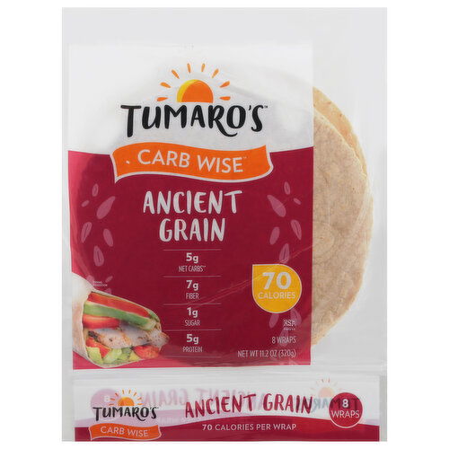 Tumaro's Carb Wise Wraps, Ancient Grain