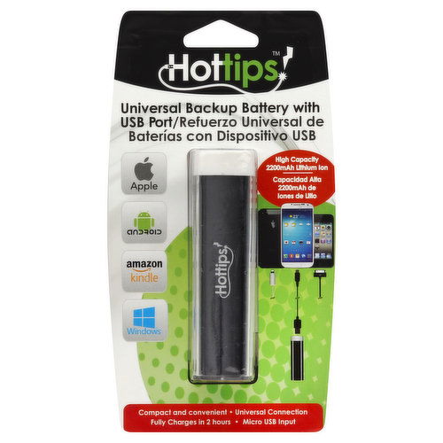 Hottips Backup Battery, Universal