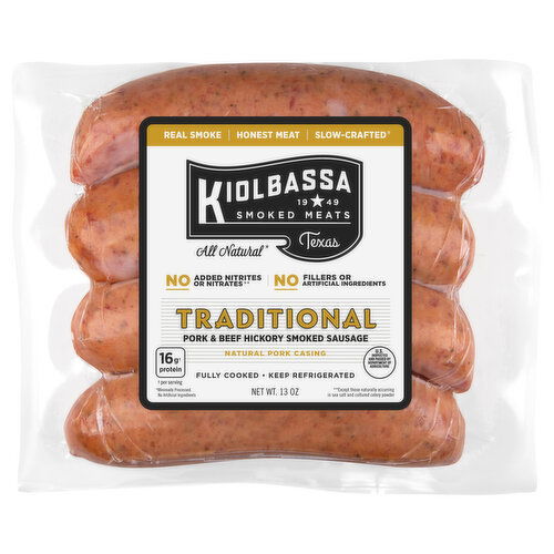Kiolbassa Hickory Smoked Traditional Sausage