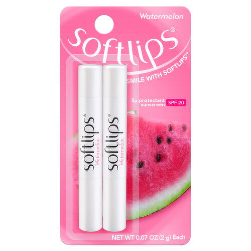 Softlips Lip Protectant Sunscreen, Watermelon, SPF 20