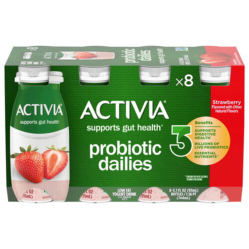Activia Low Fat Probiotic Dailies Strawberry Yogurt Drink