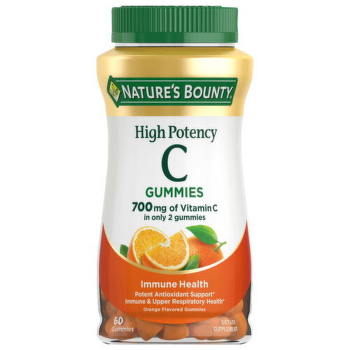 Nature's Bounty Vitamin C, High Potency, 700 mg, Gummies, Orange Flavored