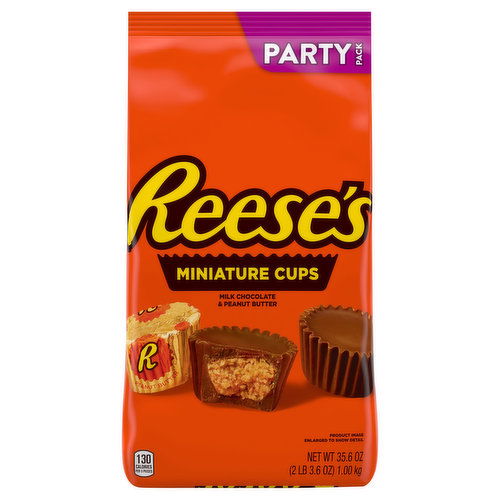 Reese's Miniature Cups, Milk Chocolate & Peanut Butter, Party Pack