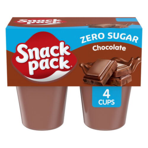 Snack Pack Zero Sugar Chocolate Pudding Cups Zero Sugar Chocolate Pudding Cups