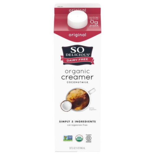 So Delicious Dairy Free Organic Coconutmilk Original Creamer