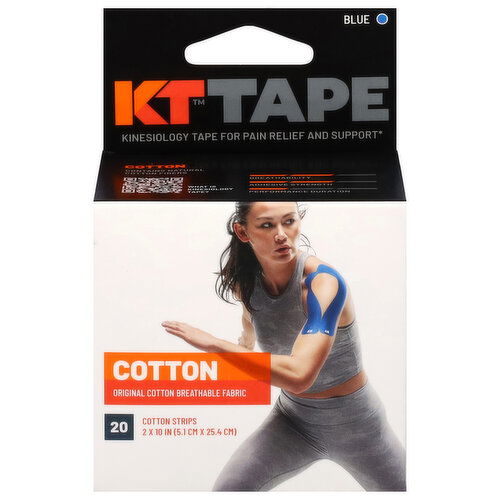 KT Tape Kinesiology Tape, Blue, Cotton