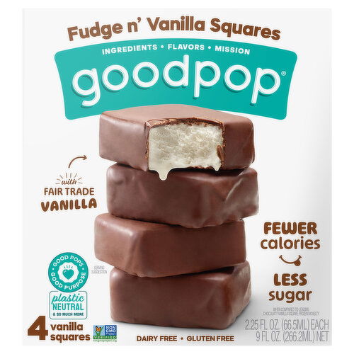GoodPop Squares, Fudge n' Vanilla