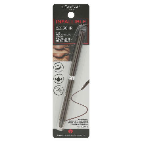 L'Oreal Infallible Grip Liner, Gel Mechanical, Brown Denim 220