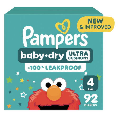 Pampers Baby Dry Baby Dry Diapers, Size 4, 92 Count