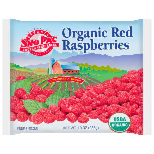Sno Pac Raspberries, Organic, Red
