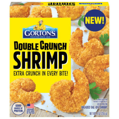 Gorton's Shrimp, Tail-Off, Breaded, Double Crunch