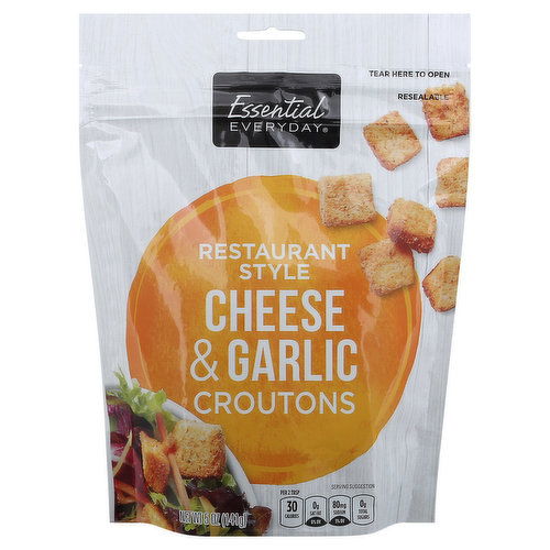 Essential Everyday Croutons, Cheese & Garlic, Restaurant Style