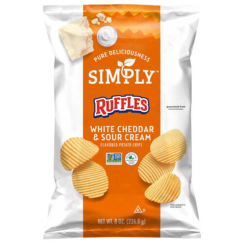 Ruffles Simply White Cheddar & Sour Cream Flavored Potato Chips