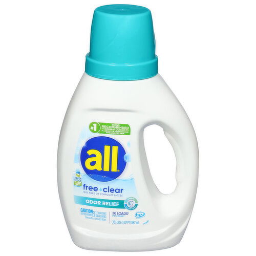 All Detergent, Odor Relief, Free Clear