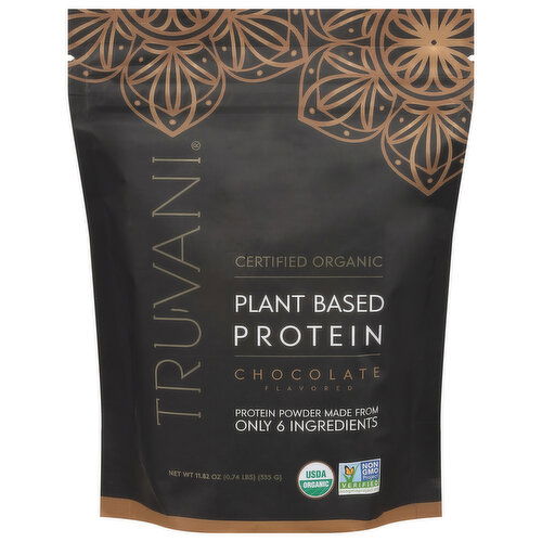 Truvani Organic Plant Based Chocolate Flavored Protein Powder