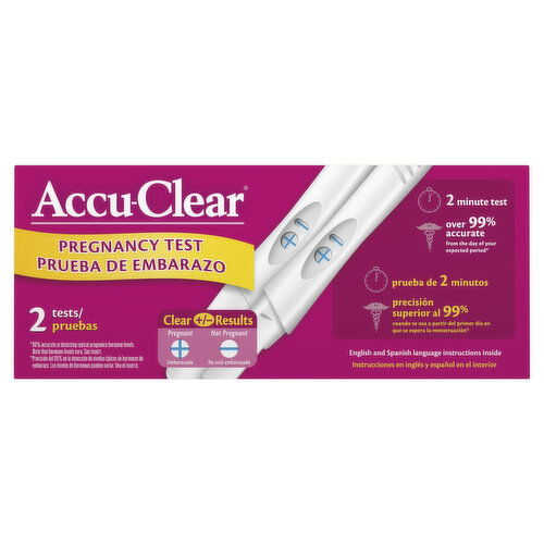 AccuClear Pregnancy Test, 2 Count