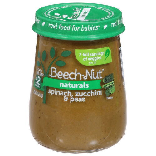 Beech-Nut Naturals Stage 2 (6+ Months) Spinach, Zucchini & Peas