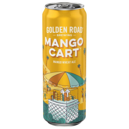 Golden Road Brewing Beer, Mango Wheat Ale, Mango Cart