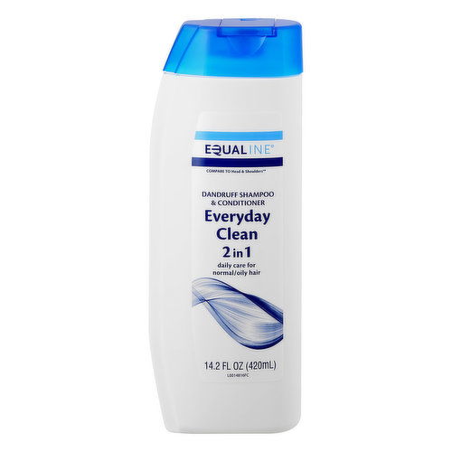 Equaline Dandruff Shampoo & Conditioner, Dandruff, Everyday Clean, 2 in 1