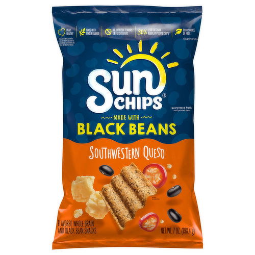 SunChips Whole Grain and Black Bean Snacks, Southwestern Queso