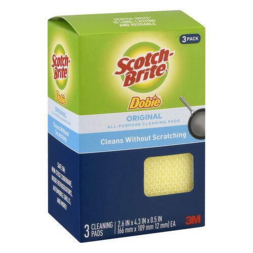 Scotch Brite Dobie Cleaning Pads, Original, 3 Pack