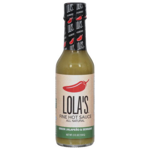 Lola's Fine Hot Sauce, Green Jalapeno & Serrano