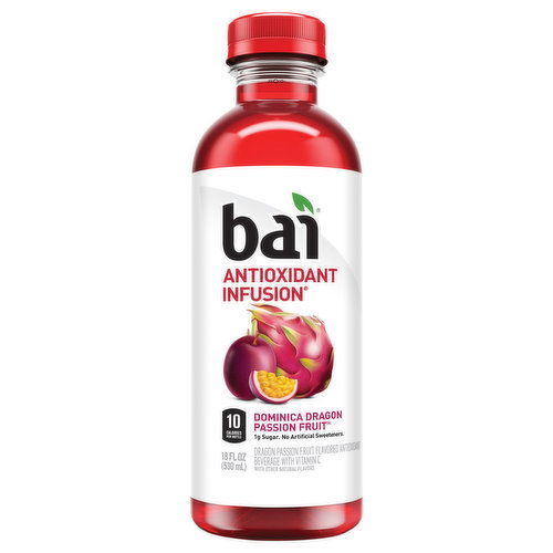 Bai Antioxidant Infusion Antioxidant Beverage, Dominica Dragon Passion Fruit