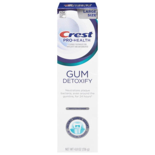 Crest Pro-Health Toothpaste, Fluoride, Gum Detoxify, Gentle Whitening, Large Size