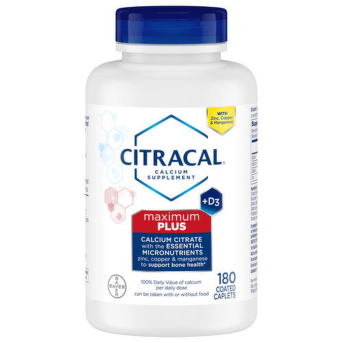 Citracal Maximum Plus Calcium Citrate, +D3, Coated Caplets