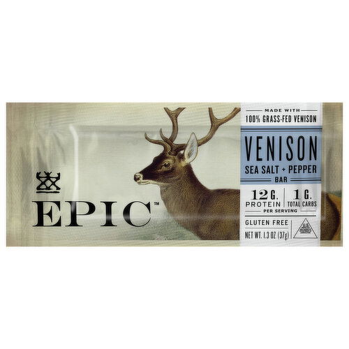 Epic Bar, Sea Salt + Pepper, Venison