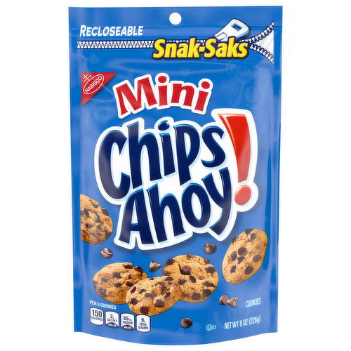 CHIPS AHOY! Mini Original Chocolate Chip Cookies, Snak-Sak