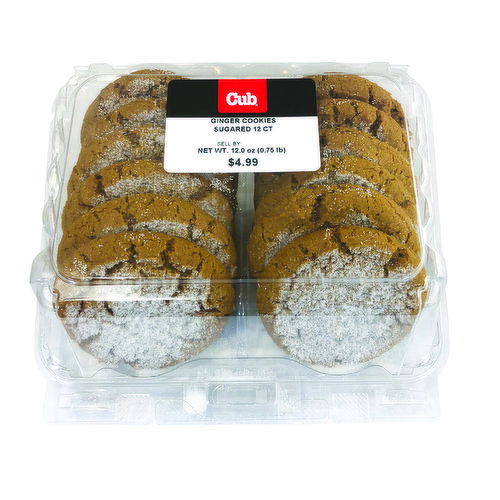 Cub Bakery Sugared Ginger Cookies, 12 Count