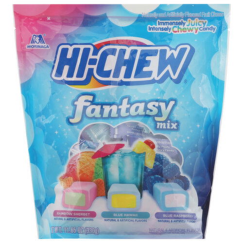 Morinaga Hi-Chew Candy, Fantasy Mix, Rainbow Sherbet/Blue Hawaii/Blue Raspberry