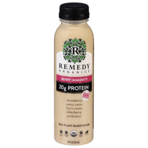 Remedy Organics Shake, 100% Plant Based, Berry Immunity
