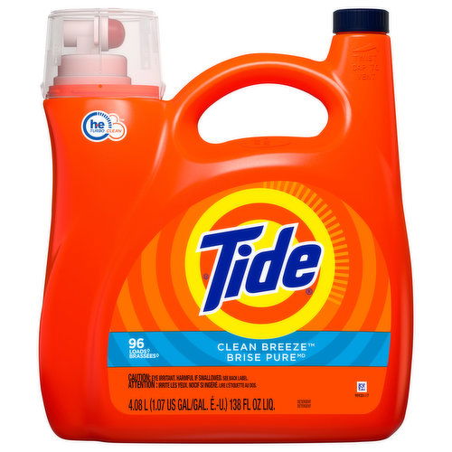 Tide Detergent, HE Turbo Clean, Clean Breeze