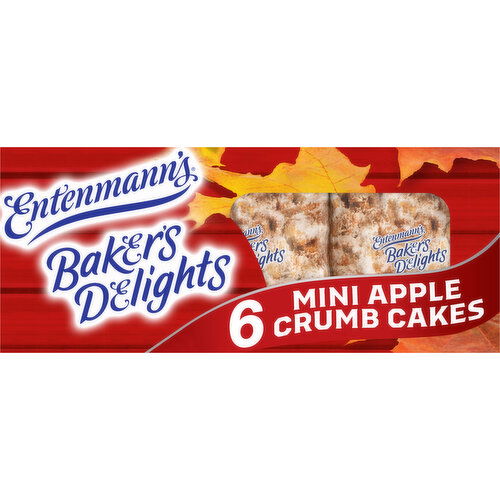 Entenmann's Baker's Delights Apple Brown Sugar Mini Crumb Cakes, 6 packs, 12.25 oz