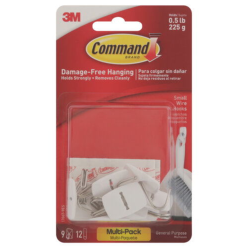 Command Wire Hooks, Small, General Purpose, Multi Pack