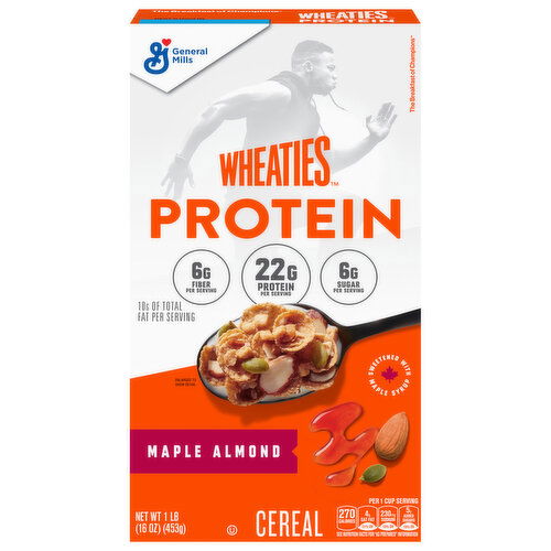 Wheaties Protein Cereal, Maple Almond