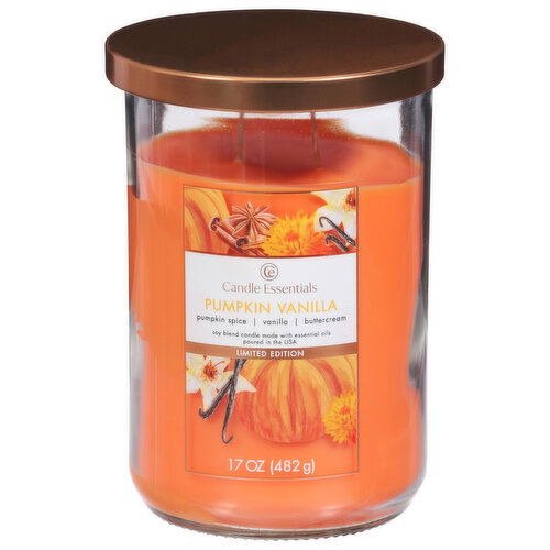 Candle Essentials Candle, Pumpkin Vanilla