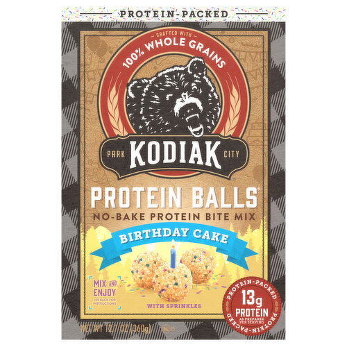 Kodiak Protein Balls Protein Bite Mix, No-Bake, Birthday Cake