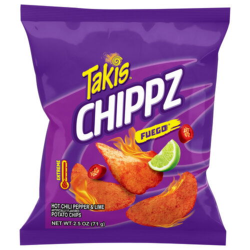 Takis Chippz Potato Chips, Extreme, Fuego