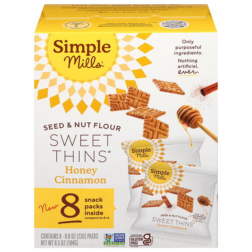 Simple Mills Sweet Thins, Honey Cinnamon, Seed & Nut Flour