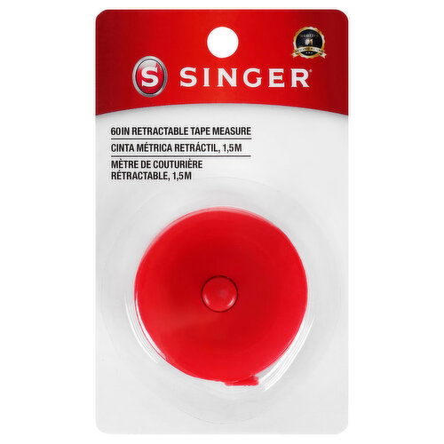 Singer Tape Measure, Retractable, 60 Inch