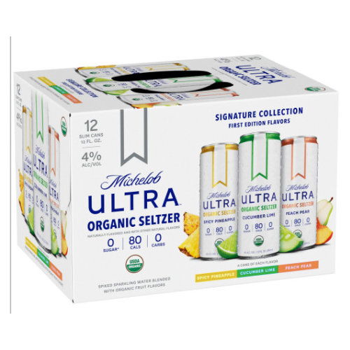 Michelob Ultra Organic Hard Seltzer Signature Variety 12 Pack Cans