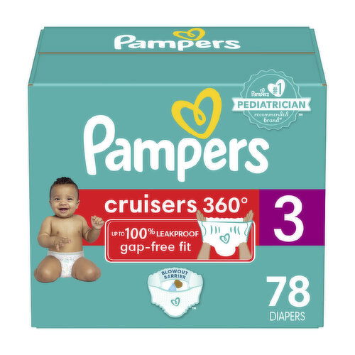 Pampers Cruisers 360 Pampers Cruisers 360 Pull-On Diapers, Size 3 (16-28 lbs), 78 Count