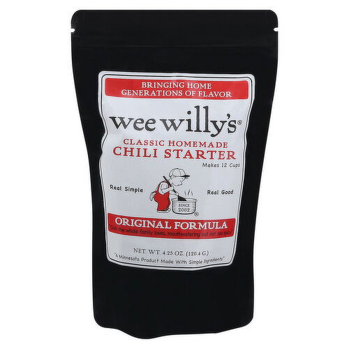 Wee Willy's Chili Starter, Original Formula