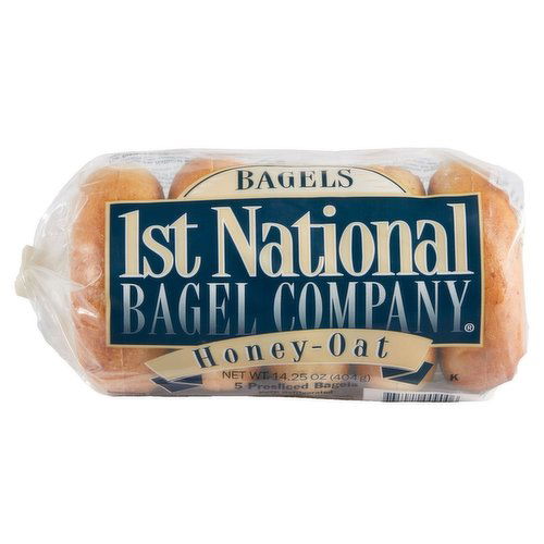 1st National Bagel Company Honey Oat Bagels