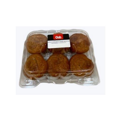 Cub Bakery Apple Cinnamon Sugar Creme Muffins, 6 Count