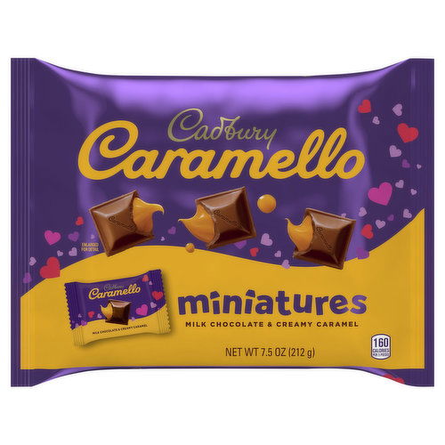 Cadbury Milk Chocolate, Creamy Caramel, Miniatures