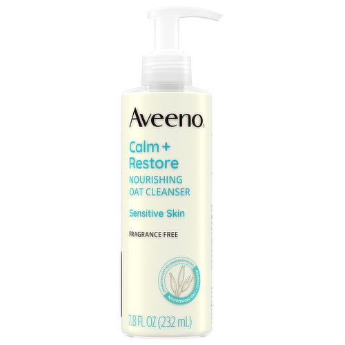 Aveeno Calm + Restore Oat Cleanser, Nourishing, Sensitive Skin